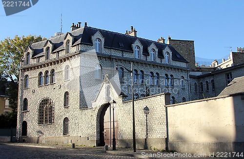 Image of Old house in Montmarte alley. Paris