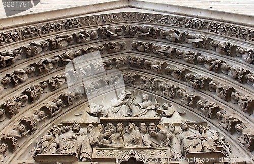 Image of Notre Dame Cathedral, Paris, Portal of the Virgin