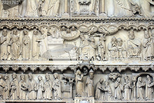 Image of Notre Dame Cathedral, Paris, Portal of St. Anne