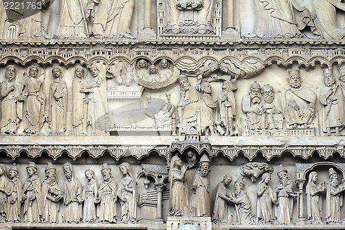 Image of Notre Dame Cathedral, Paris, Portal of St. Anne