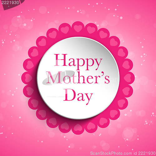 Image of Happy Mother Day Heart Tag Background