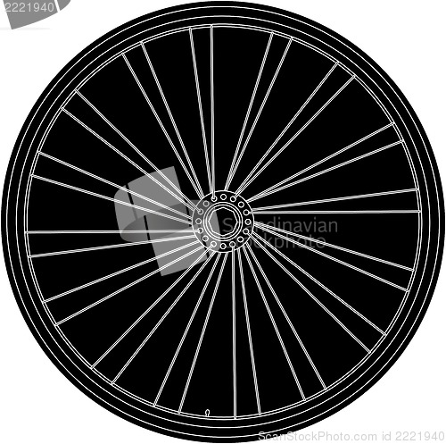 Image of Conceptual abstract bike wheel