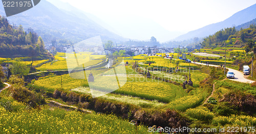 Image of Rural landscape in Wuyuan, Jiangxi Province, China.