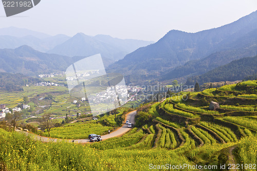Image of Rural landscape in Wuyuan, Jiangxi Province, China.