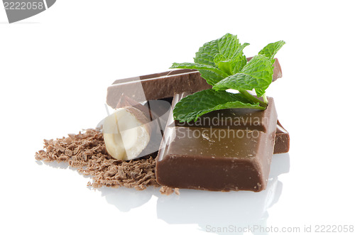 Image of Closeup detail of chocolate parts