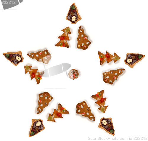 Image of Star shape made of biscuits