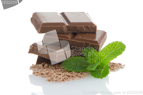 Image of Closeup detail of chocolate parts