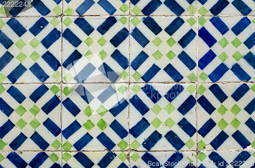 Image of Traditional Portuguese glazed tiles