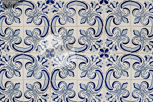Image of Traditional Portuguese glazed tiles