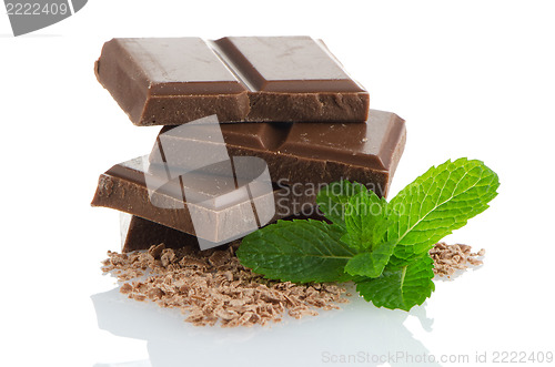 Image of Closeup detail of chocolate parts