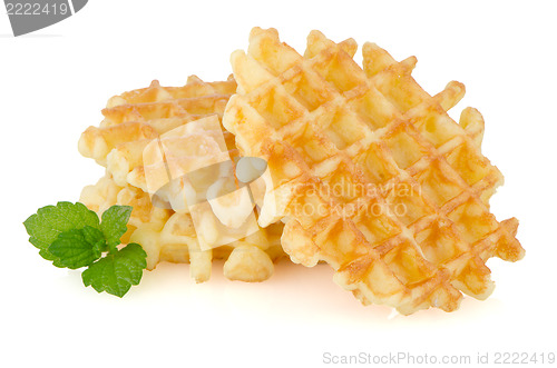 Image of Pile of sweet waffles