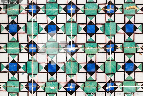 Image of Traditional Portuguese glazed tiles