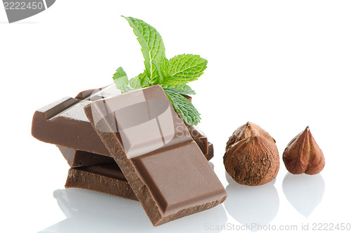 Image of Closeup detail of chocolate parts