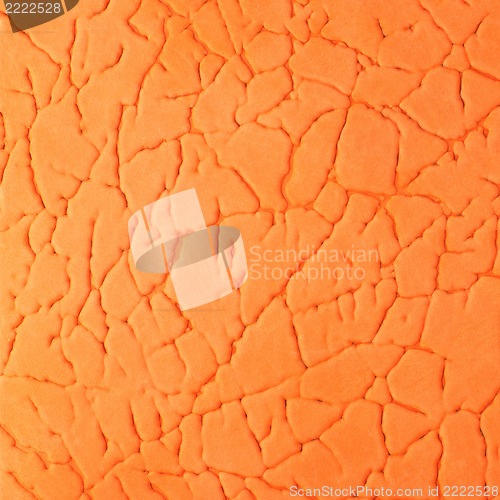 Image of Orange leather texture closeup