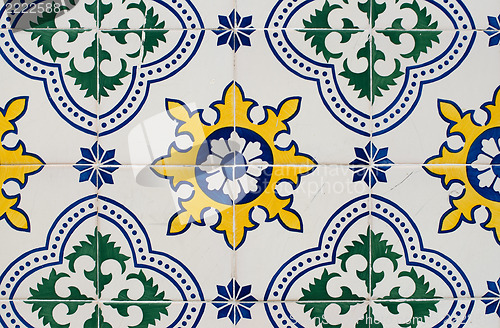 Image of Traditional Portuguese glazed tiles