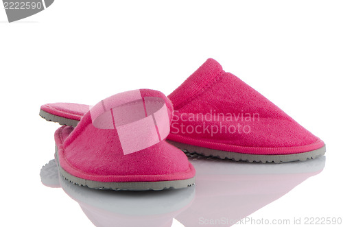 Image of A pair of pink slippers