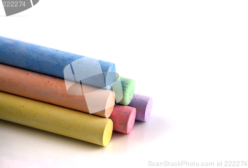 Image of Pyramid of colored chalks