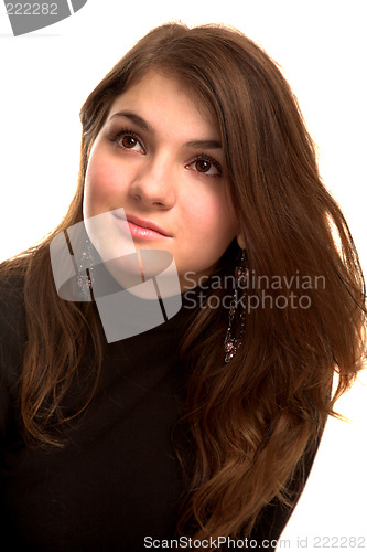 Image of girl in balck sweater