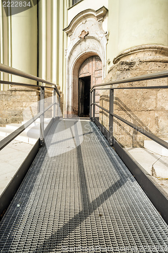 Image of Accessible path to church