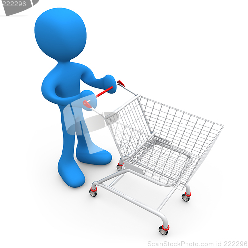 Image of Person with shopping cart