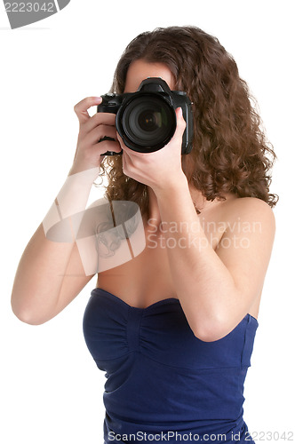 Image of Woman Looking at a Camera