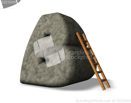 Image of stone letter b