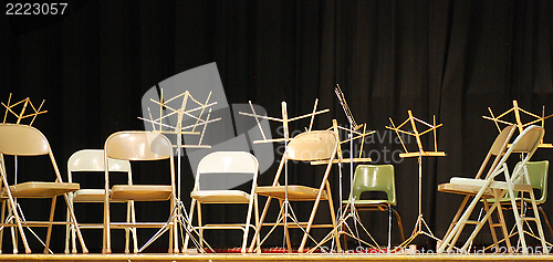 Image of Music chairs and stands.