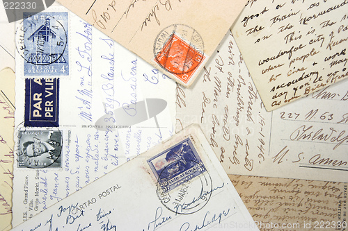 Image of Old postcards and hand writing
