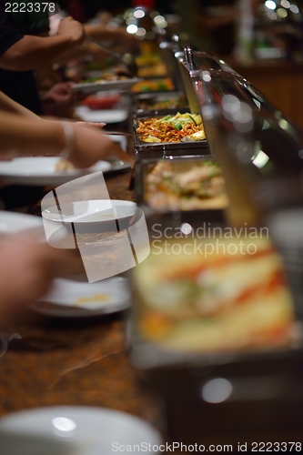 Image of buffet food