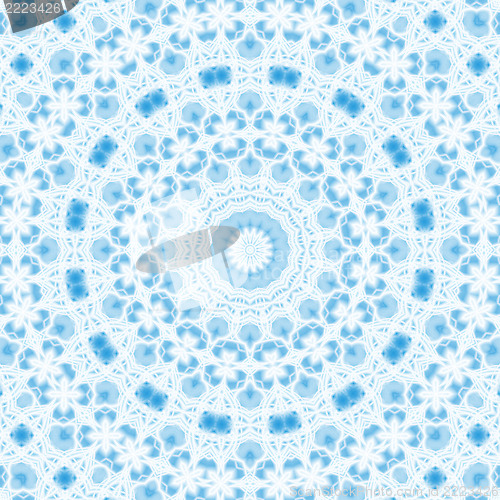 Image of Abstract blue pattern on white