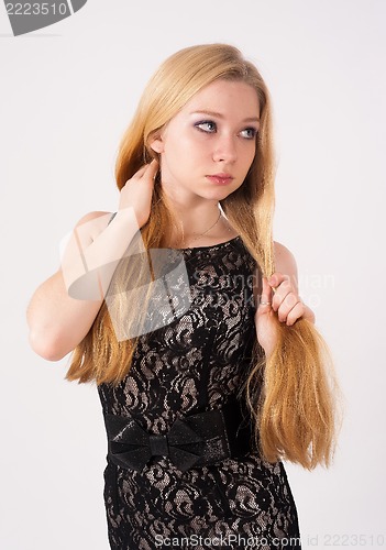 Image of portrait of beautiful blonde girl