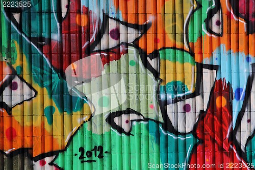 Image of graffiti background (street art)