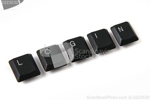 Image of keyboard keys - login