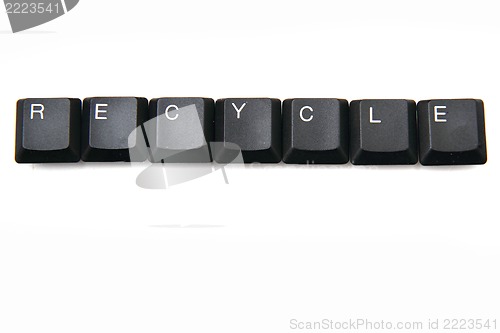 Image of keyboard keys - recycle