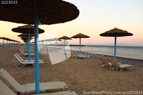 Image of greece beach in the hot summer 