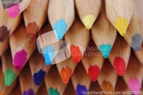 Image of color crayons background
