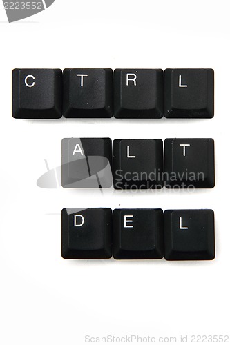 Image of keyboard keys - ctrl, alt, del