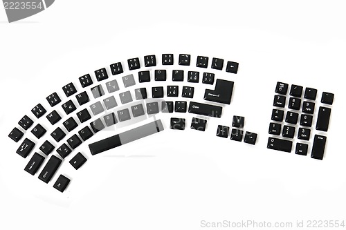 Image of ergonomic black keyboard