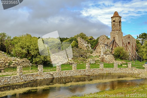 Image of Ruins of an old abandoned town in La Mussara Tarragona, Spain