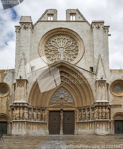 Image of Tarragona Cathedral. One of most famous places of province. Catalonia, Spain.