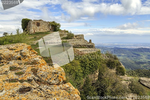 Image of Ruins of an old abandoned town in La Mussara Tarragona, Spain