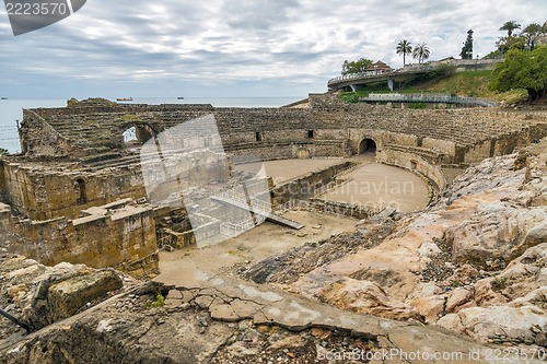 Image of Ruins of the ancient amphitheater in Tarragona, Spain