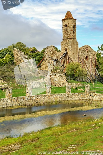 Image of Ruins of an old abandoned town in La Mussara Tarragona, Spain