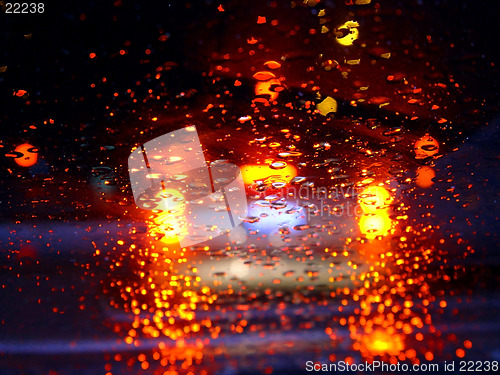 Image of Driving in the rain at night