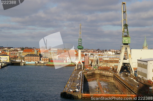 Image of Ship dry dock in frederikshavn in Denmark