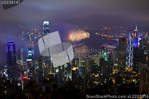 Image of Fireworks in Hong Kong, China