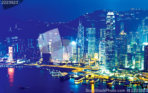 Image of Hong Kong at night on Christmas