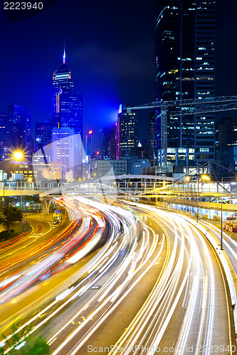 Image of Modern city at night