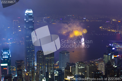 Image of Fireworks in Hong Kong, China