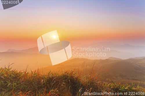 Image of Sunrise mountain at dawn